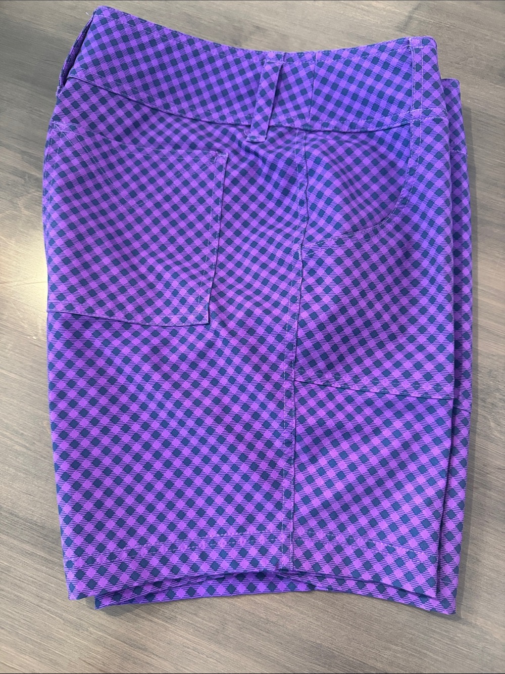 Jofit Purple and Black Check traditional shorts